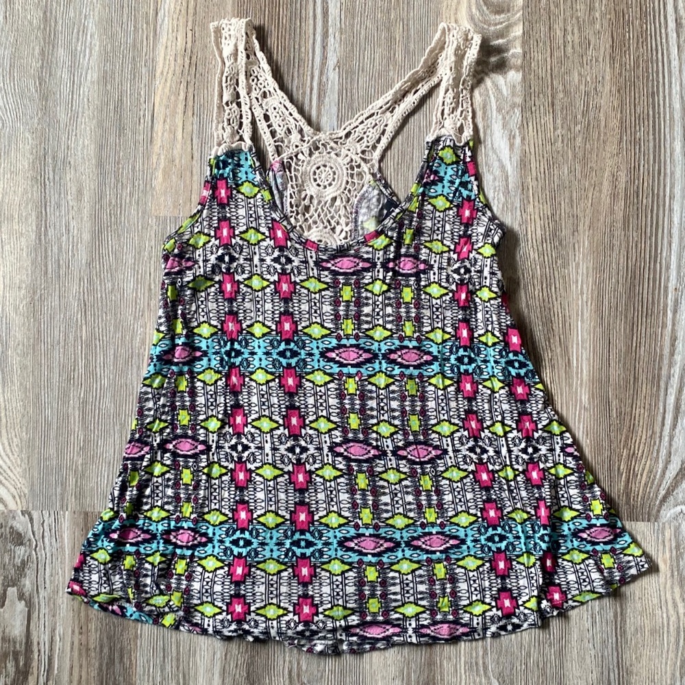 Racer back lace detail tank